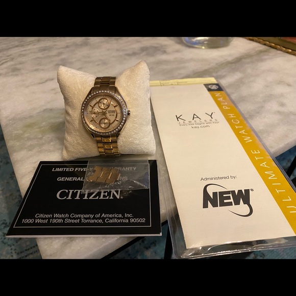 Ladies Rose Gold CITIZEN Eco-Drive Watch - Picture 1 of 5